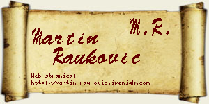 Martin Rauković vizit kartica